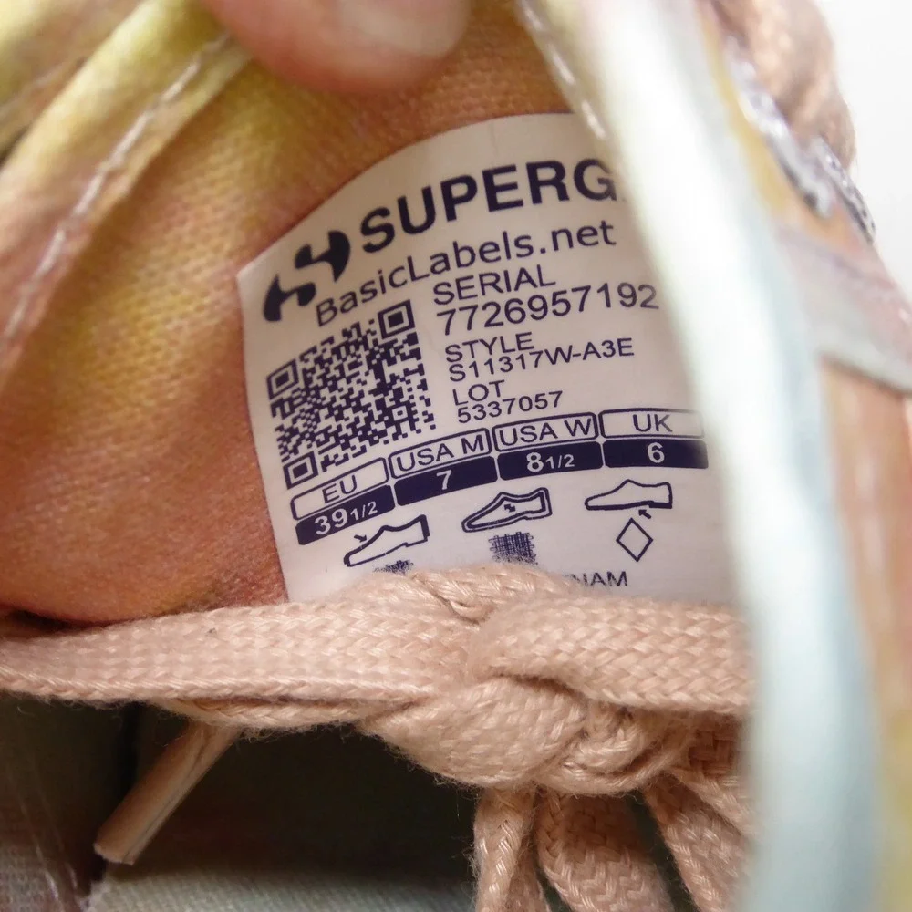 Superga Womens 2790 Acotw Platform Sneaker Pastel Tie Dye Multi Size 8.5